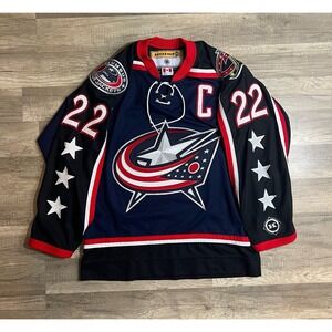 Autographed Columbus‎ Blue Jackets Luke Richardson Koho NHL Hockey Jersey Small